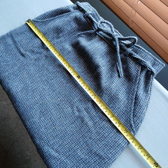 Vintage Wool Pencil Skirt 15/16 maxi houndstooth pockets matching tie belt - Picture 11 of 13